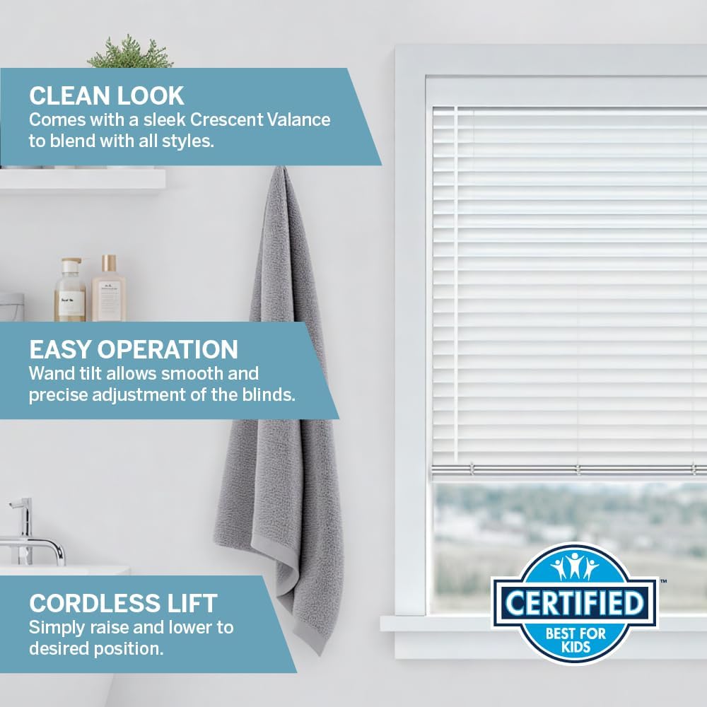 Basics Cordless Faux Wood Blinds