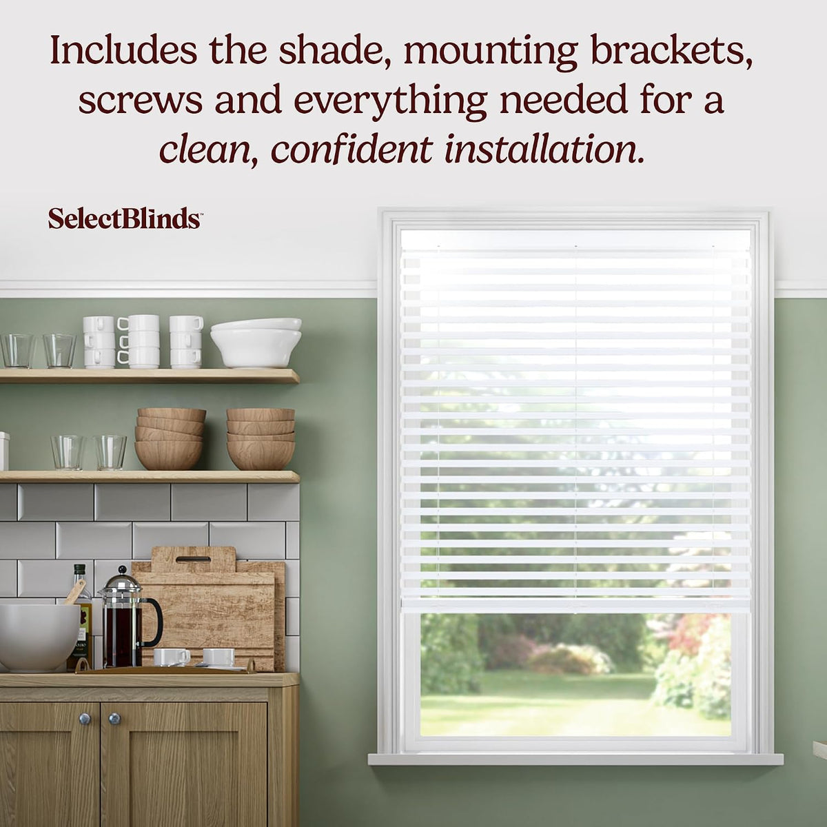 2" Cordless Faux Wood Blinds