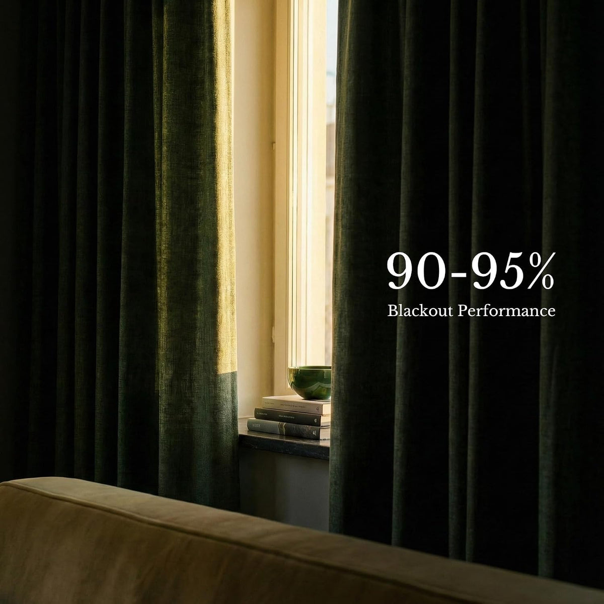 Pinch Pleated Linen Curtains with Hooks