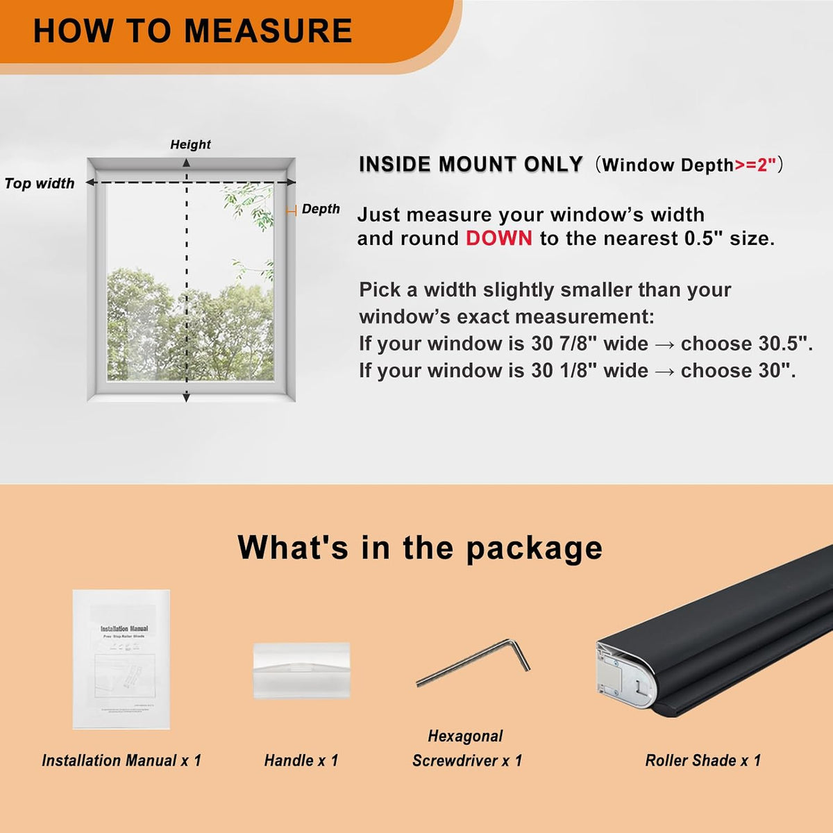 No Drill Cordless Blackout Roller Shades