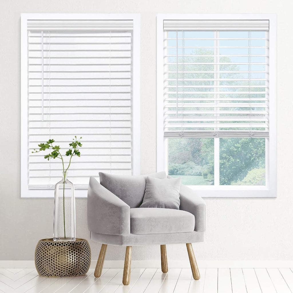 2" Cordless Faux Wood Blinds