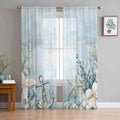 Nautical Sheer Curtains 2 Panels