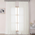 Crushed Pinch Pleated Sheer Curtains 2 Panels