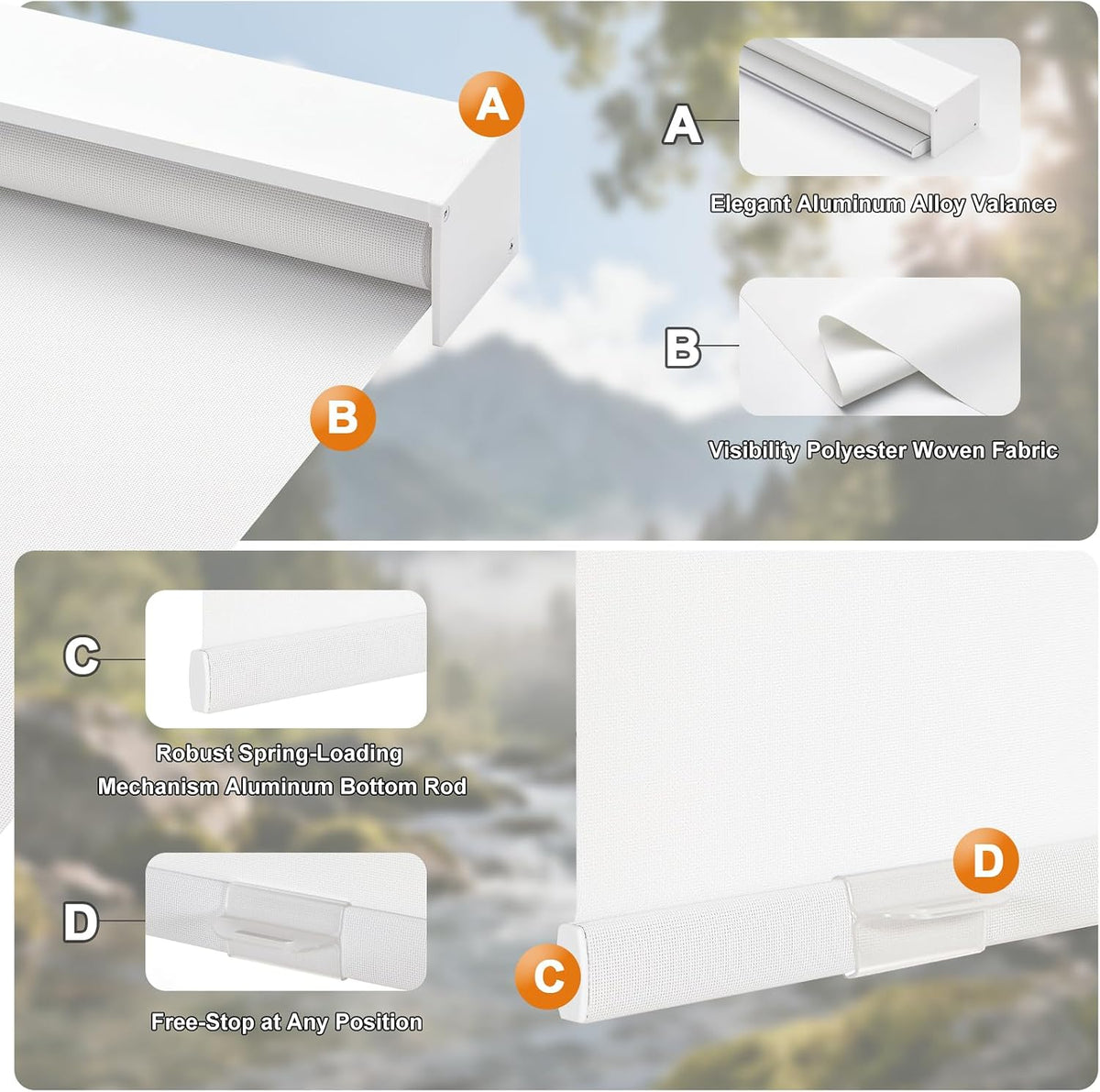 Custom Cordless Solar Roller Shades