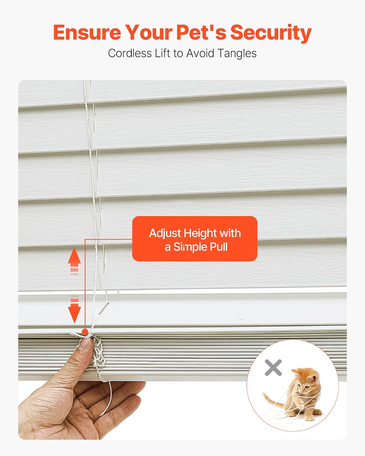 2" Cordless Faux Wood Blinds