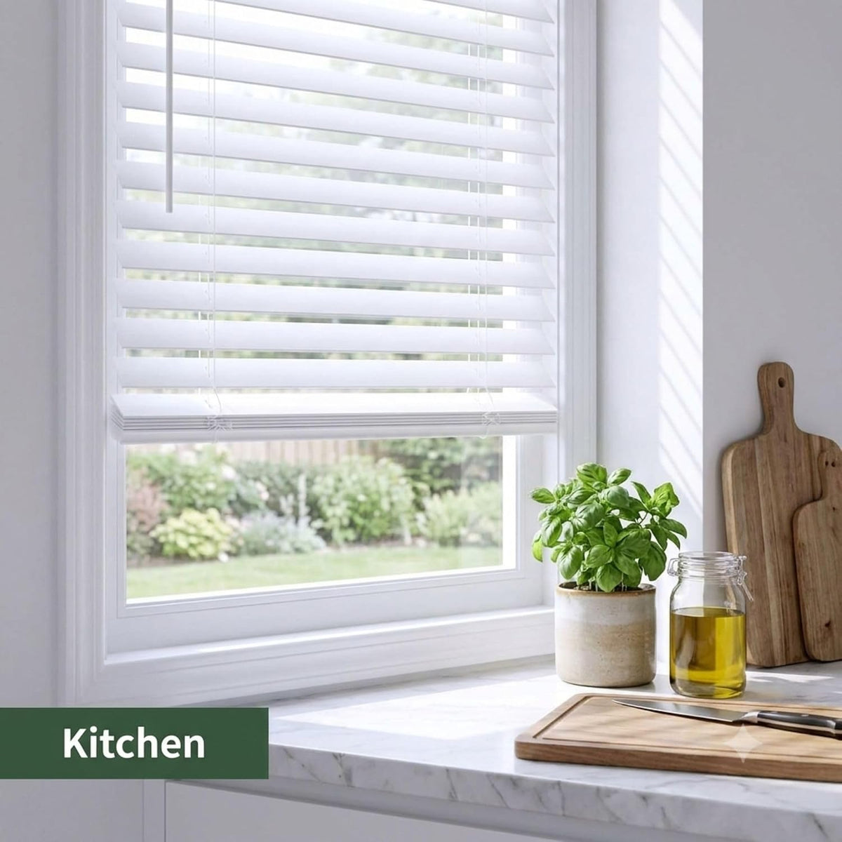 Cordless Faux Wood Blackout Blinds 94"W x 60"H