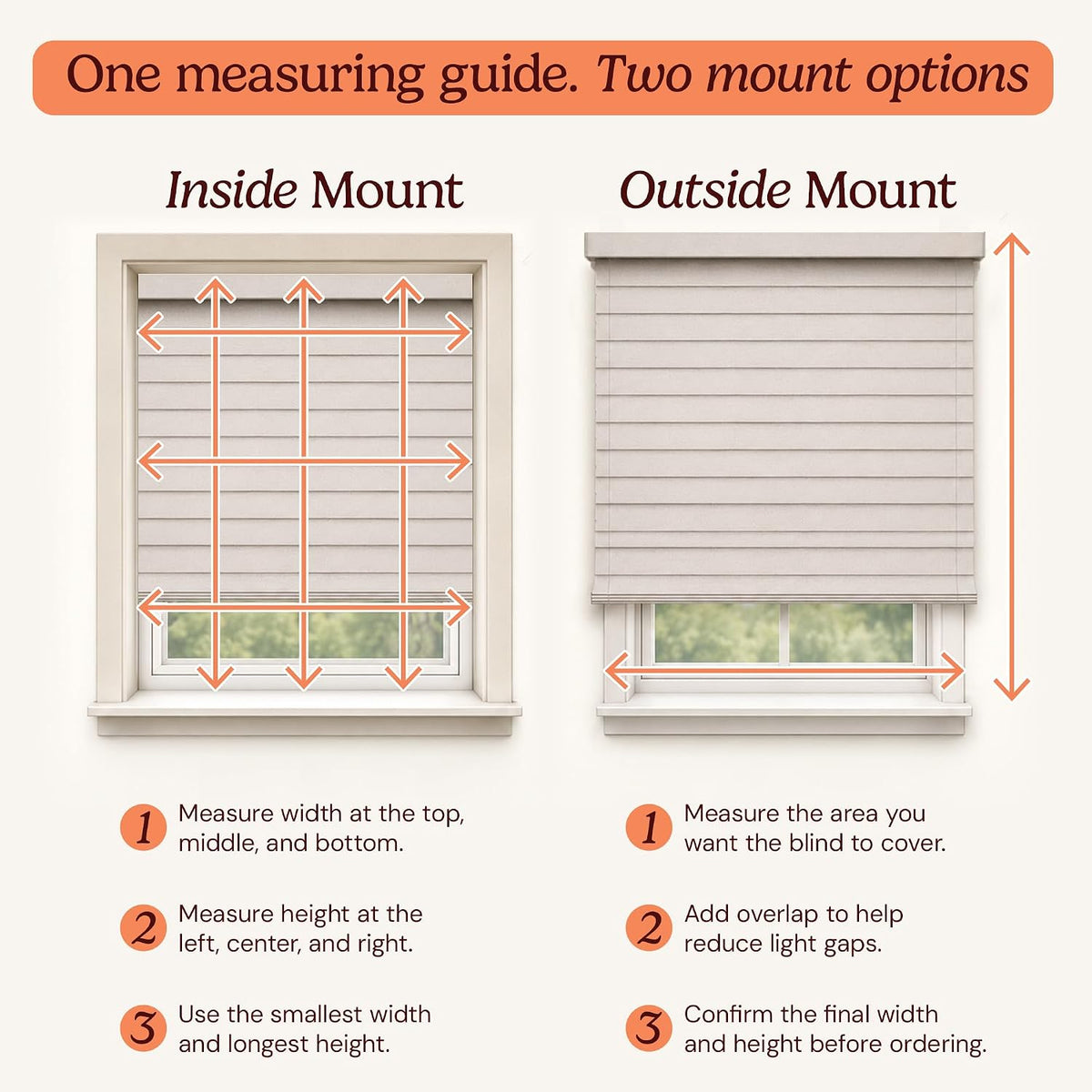 2" Cordless Faux Wood Blinds