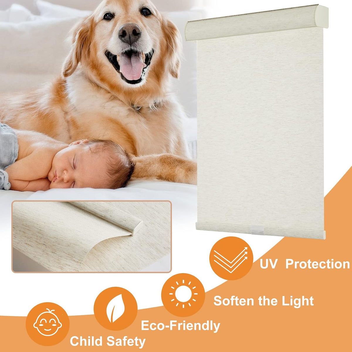 Custom Cordless Roller Shades