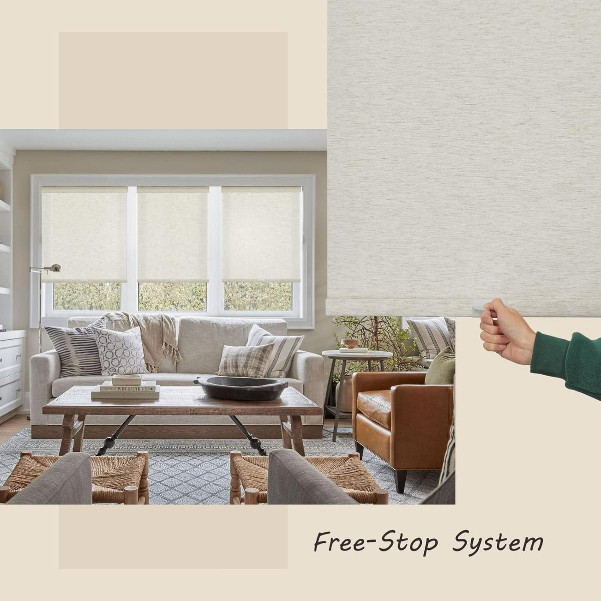 Custom Cordless Roller Shades