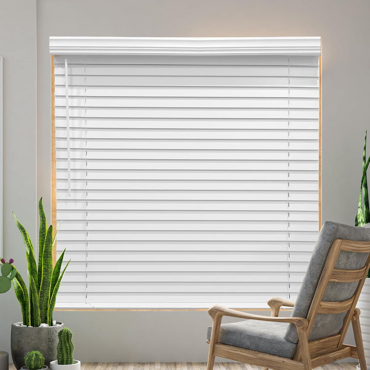 2" Faux Wood Horizontal Blinds