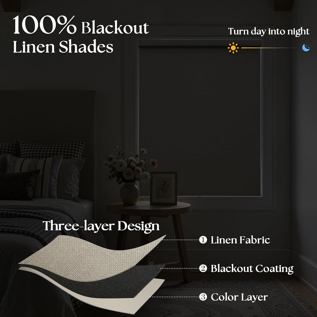 Extra Wide Cordless Blackout Roller Shades
