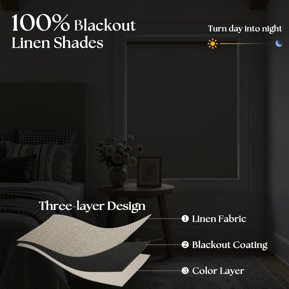 Extra Wide Cordless Blackout Roller Shades