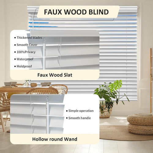 2" Faux Wood Horizontal Blinds