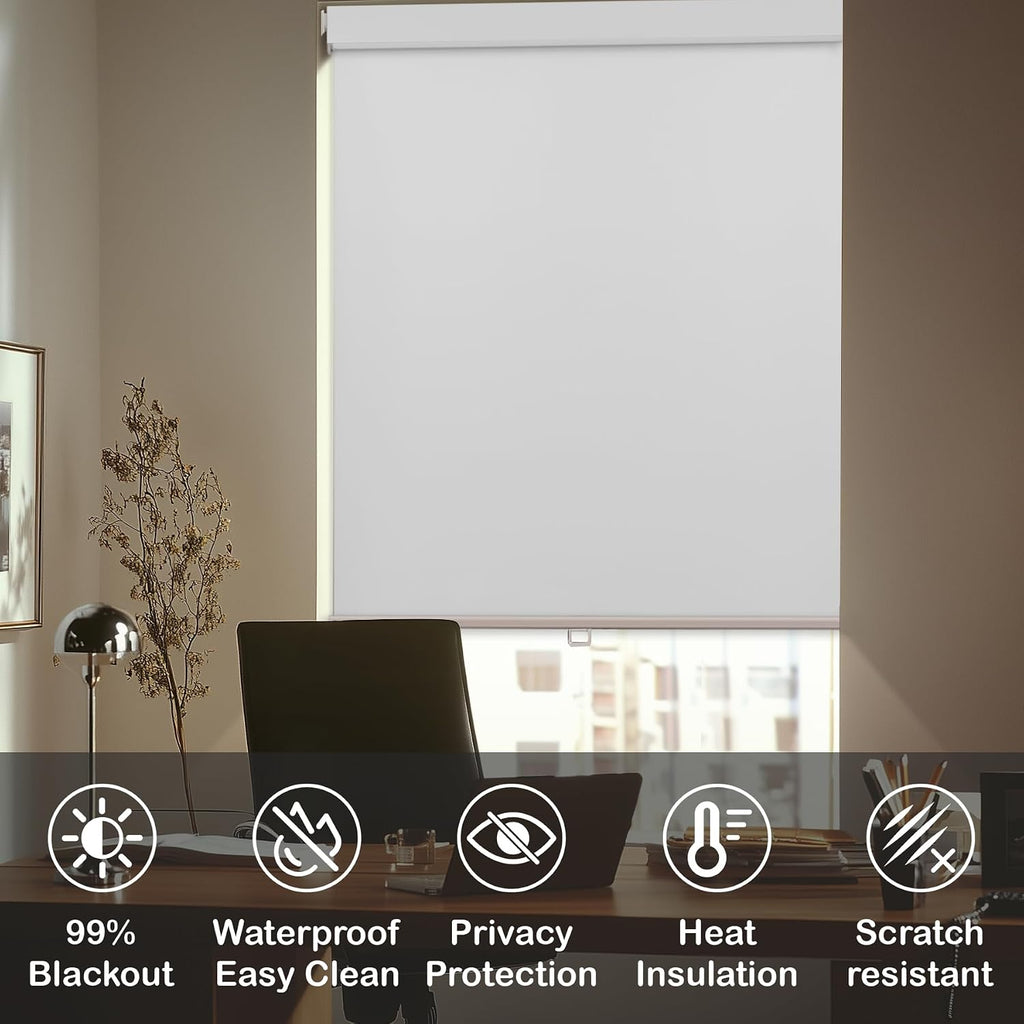 No Drill Cordless Blackout Roller Shades