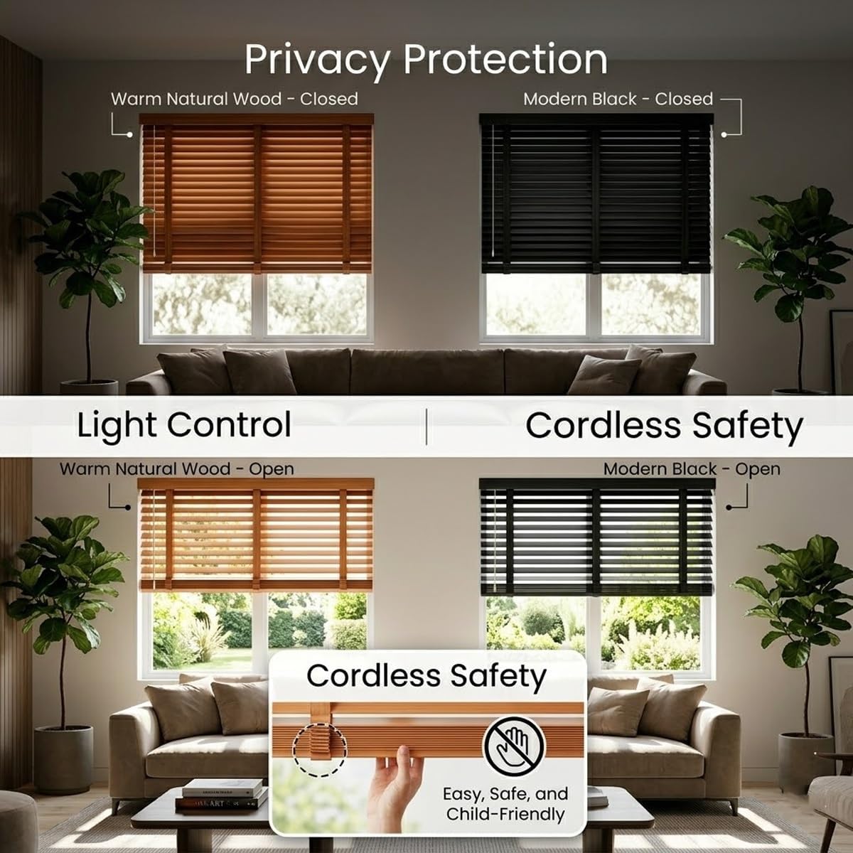 2" Real Wood Blinds