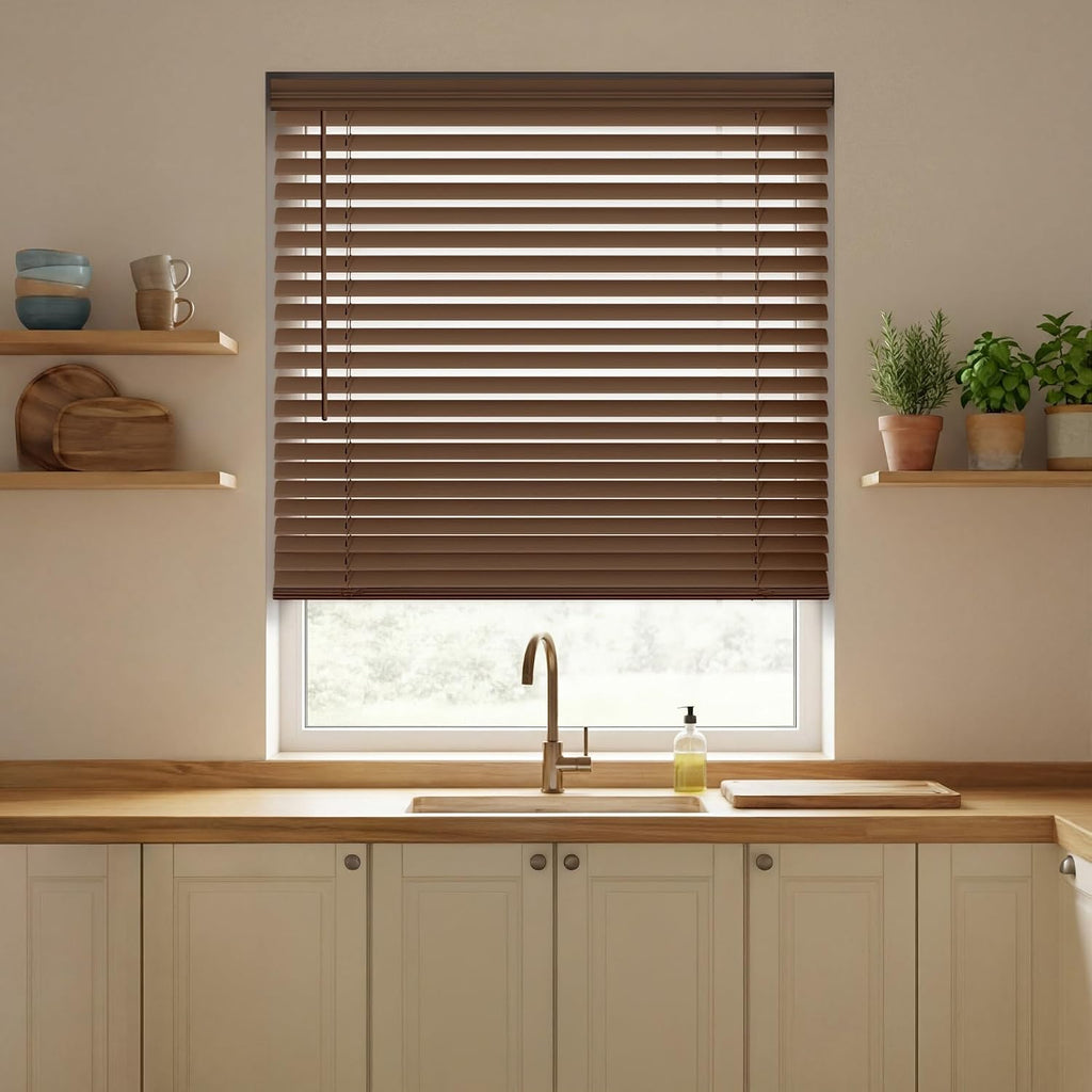 2" Cordless Faux Wood Blinds