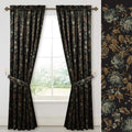 Retro Floral Velvet Curtains 2 Panels