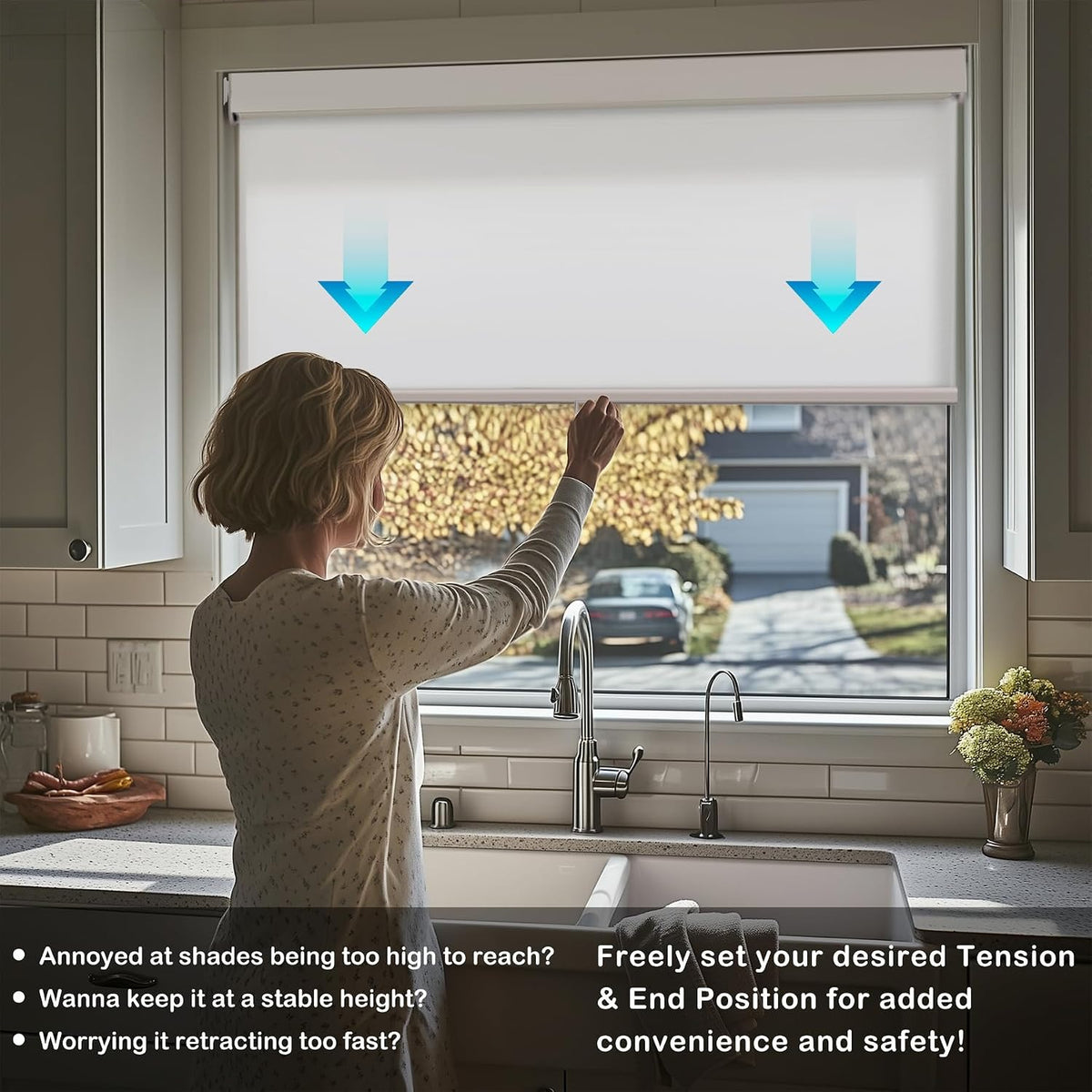 No Drill Cordless Blackout Roller Shades