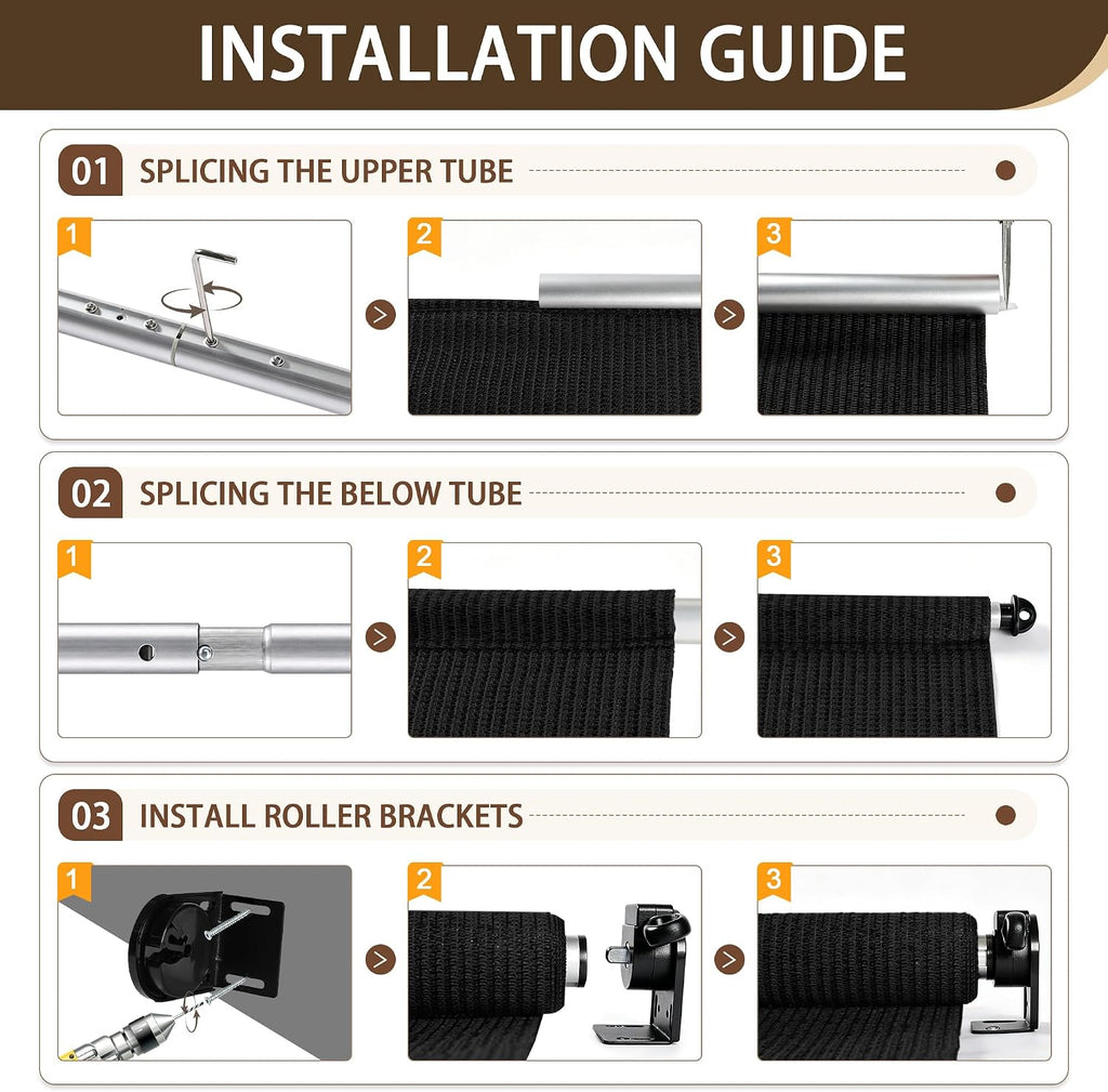 Outdoor Cordless Patio Roller Shades