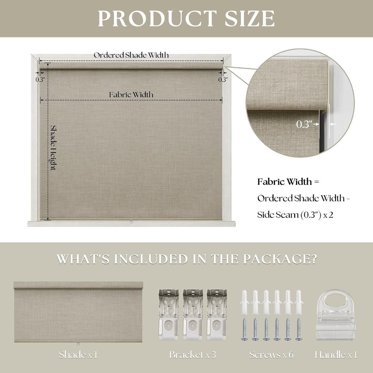 Extra Wide Cordless Blackout Roller Shades