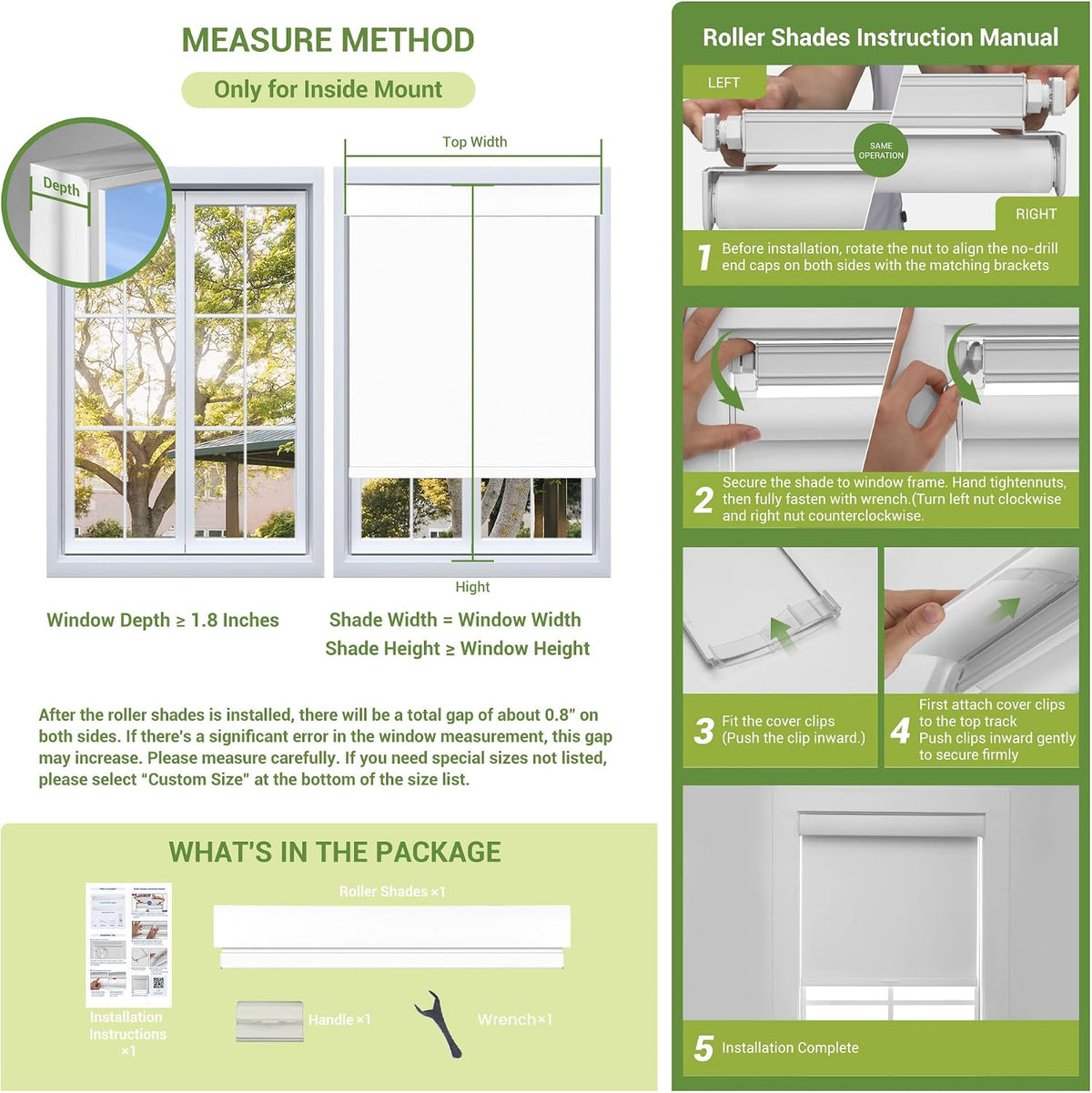 No Drill Blackout Roller Shades