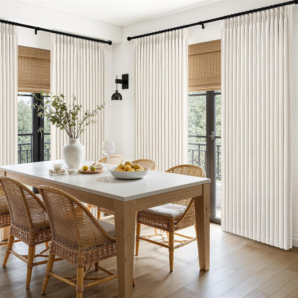 Pinch Pleated 100% Blackout Curtains 2 Panels