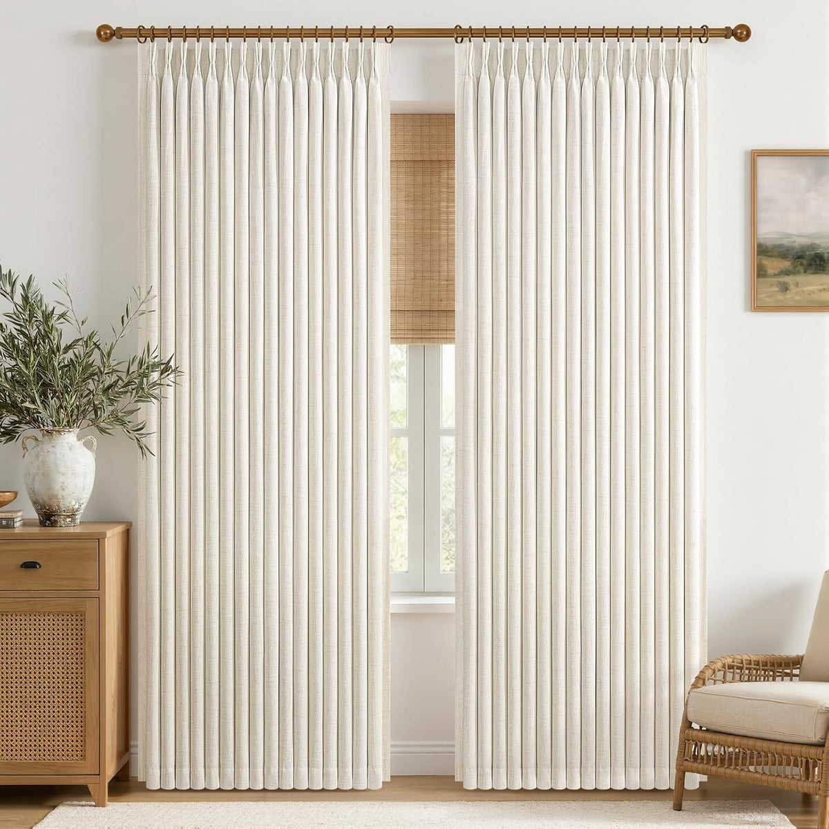 Pinch Pleated 100% Blackout Curtains 2 Panels