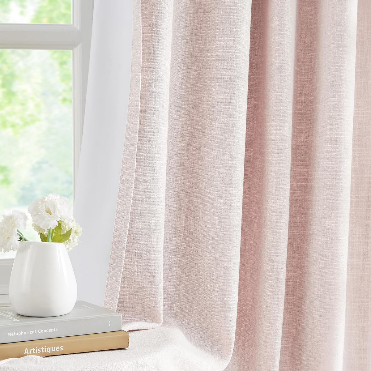 Pink Pinch Pleated Blackout Curtains 2 Panels