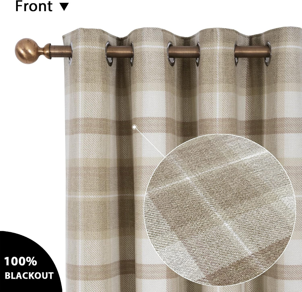 Grommet Blackout Curtains 2 Panels