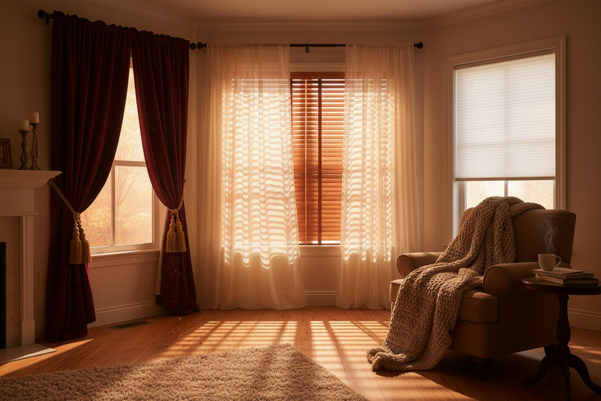 Combined Window Treatments